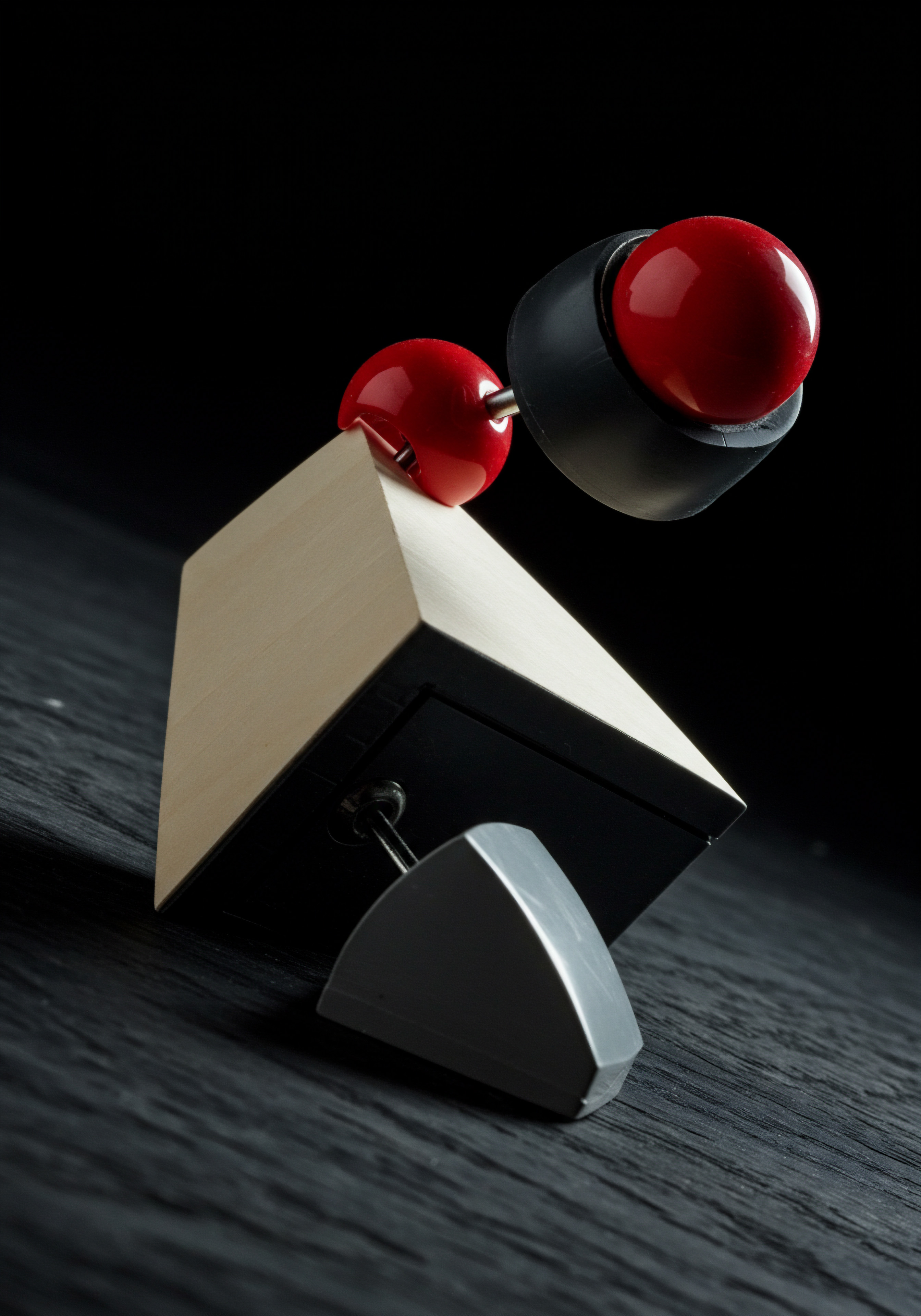 Abstract Business Object Representing Automation in Small to Medium Enterprises SMB Growth This still life displays a conceptual view of business progression through technology. The light wooden triangle symbolizing planning for business growth through new scaling techniques, innovation strategy, and transformation to a larger company. Its base provides it needed resilience for long term targets and the integration of digital management to scale faster.