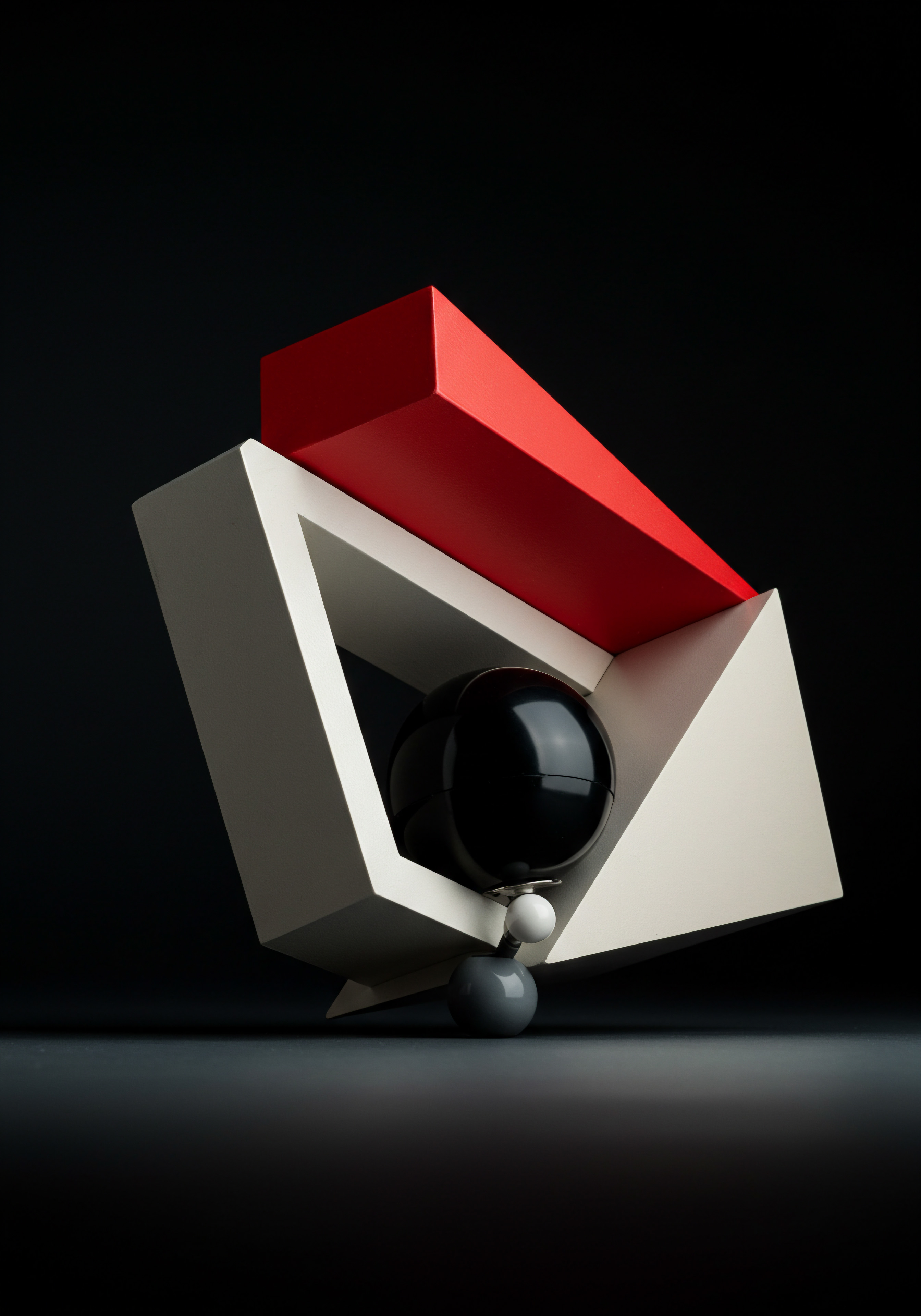 Abstract Geometric Composition Business Growth and Innovation Strategy for SMB Scale Up This abstract composition blends geometric forms of red, white and black, conveying strategic vision within Small Business environments. The shapes showcase innovation, teamwork, and digital transformation crucial for scalable solutions to promote business Growth and optimization through a Scale Strategy. Visual communication portrays various aspects such as product development, team collaboration, and business planning representing multiple areas, which supports the concepts for retail shops, cafes, restaurants or Professional Services such as Consulting.