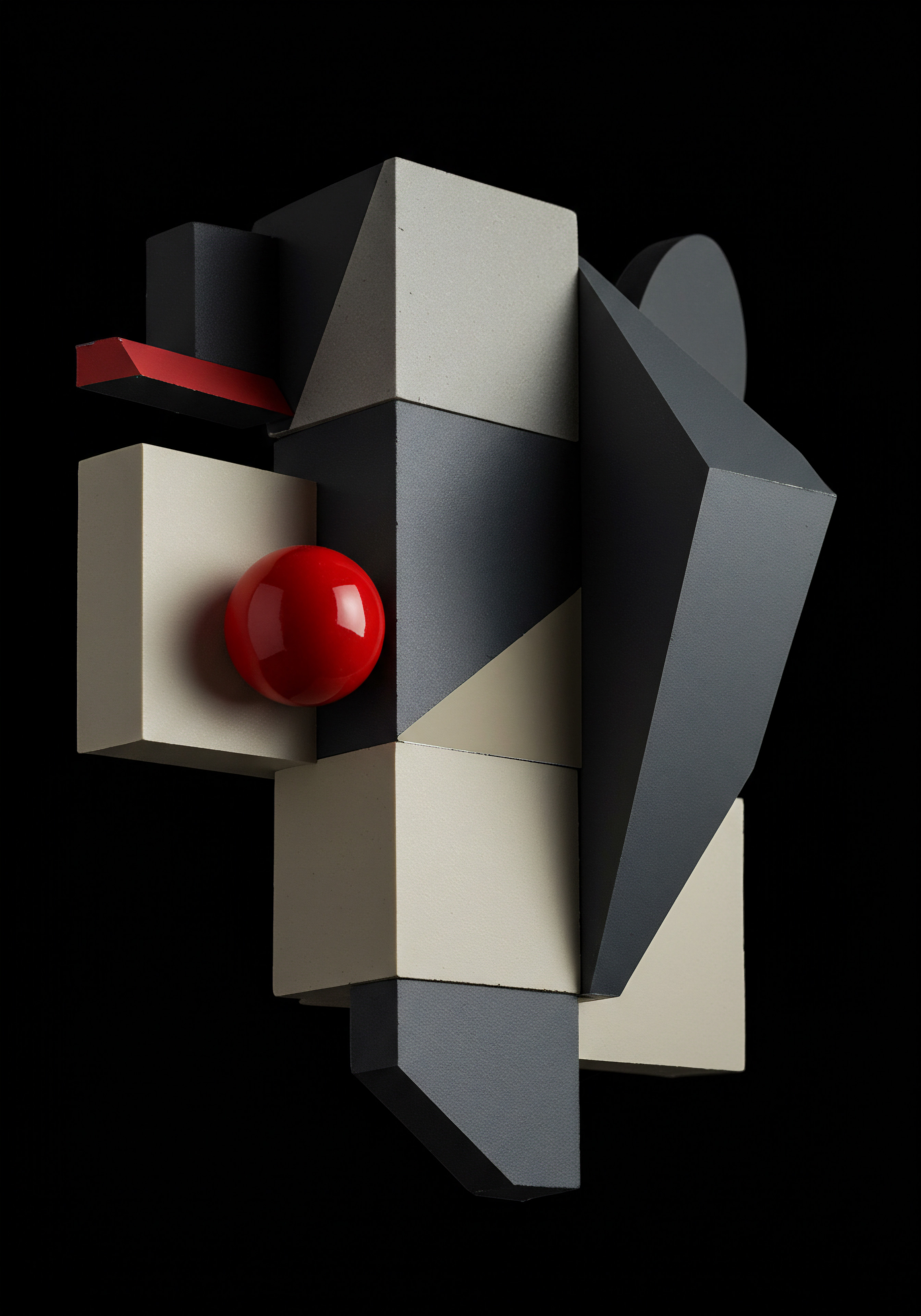Abstract Geometric SMB Growth Strategy Sculpture Representing Innovation Automation and Streamlined Processes This abstract sculpture merges geometric forms with a striking red sphere, mirroring SMB growth strategies through innovation. Its visual language conveys the balance of creativity, planning, and achievement required for business success. The modern design represents problem-solving and connections to promote business development, workflow optimization and potential investment.