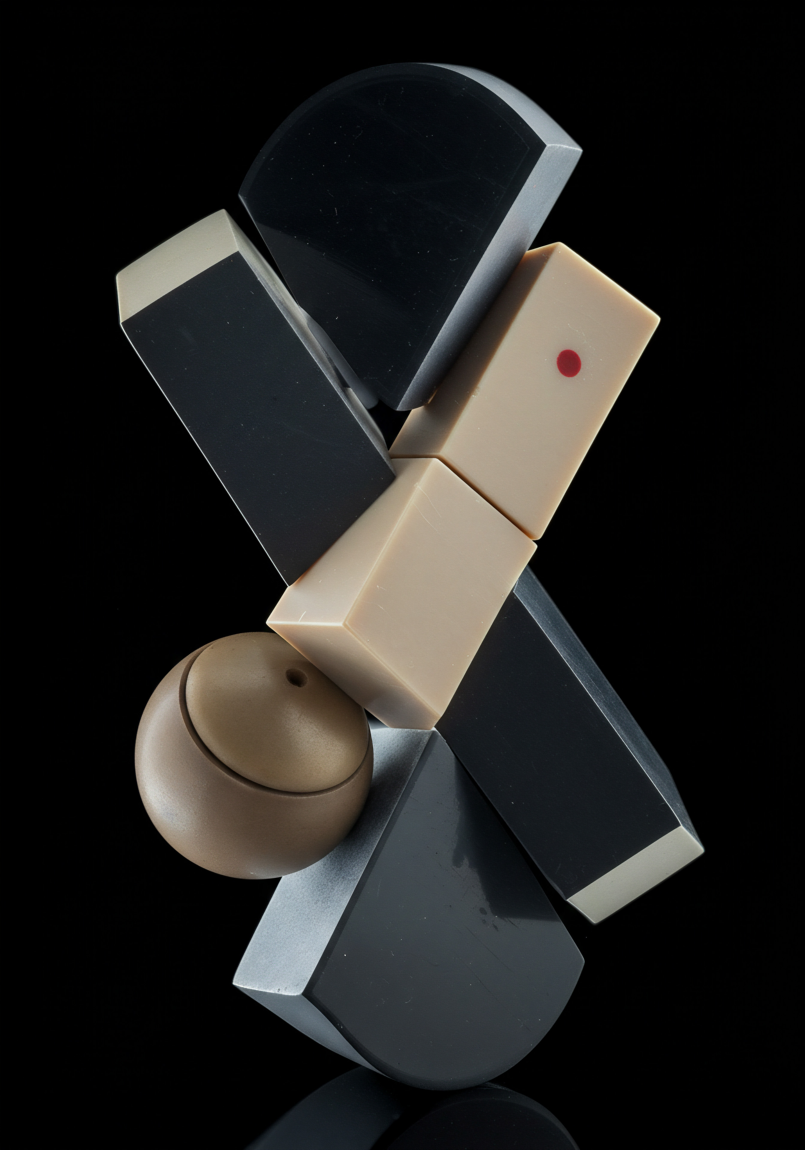 Abstract Still Life Showing Geometric Business Scaling Growth Potential for Small Business An abstract arrangement of shapes, rendered in muted earth tones. The composition depicts innovation for entrepreneurs and SMB’s using digital transformation. Rectangular blocks represent workflow automation and systems streamlined for optimized progress.