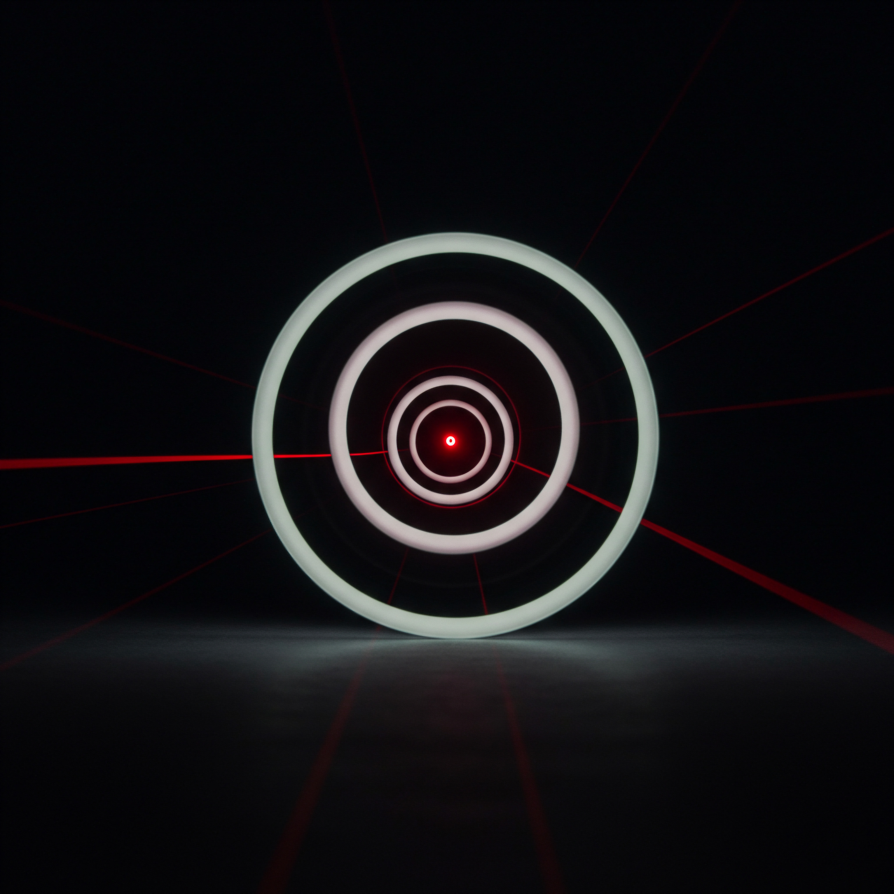 Automation Strategy Implementation with Cloud Solutions for SMB Business Growth Plan An abstract view with laser light focuses the center using concentric circles, showing the digital business scaling and automation strategy concepts for Small and Medium Business enterprise. The red beams convey digital precision for implementation, progress, potential, innovative solutioning and productivity improvement. Visualizing cloud computing for Small Business owners and start-ups creates opportunity by embracing digital tools and technology trends.