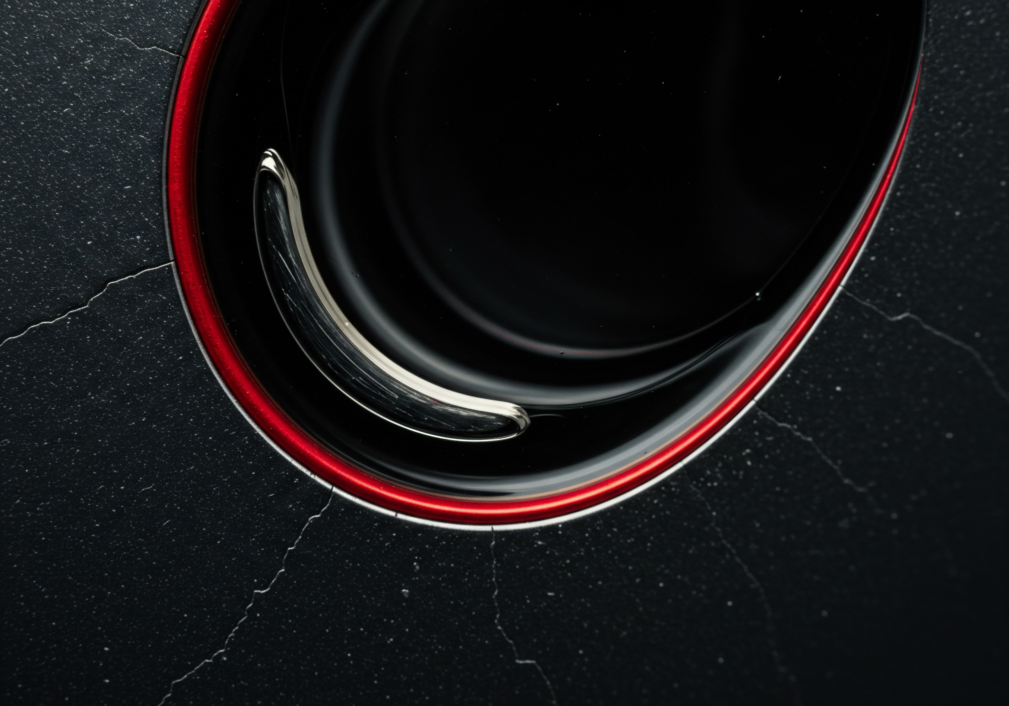 Close Up Image of Dark Liquid Reflecting the Opportunity in SMB Growth and Automation This intimate capture showcases dark, glistening liquid framed by a red border, symbolizing strategic investment and future innovation for SMB. The interplay of reflection and rough texture represents business resilience, potential within business growth with effective strategy that scales for opportunity. It represents optimizing solutions within marketing and communication across an established customer service connection within business enterprise.