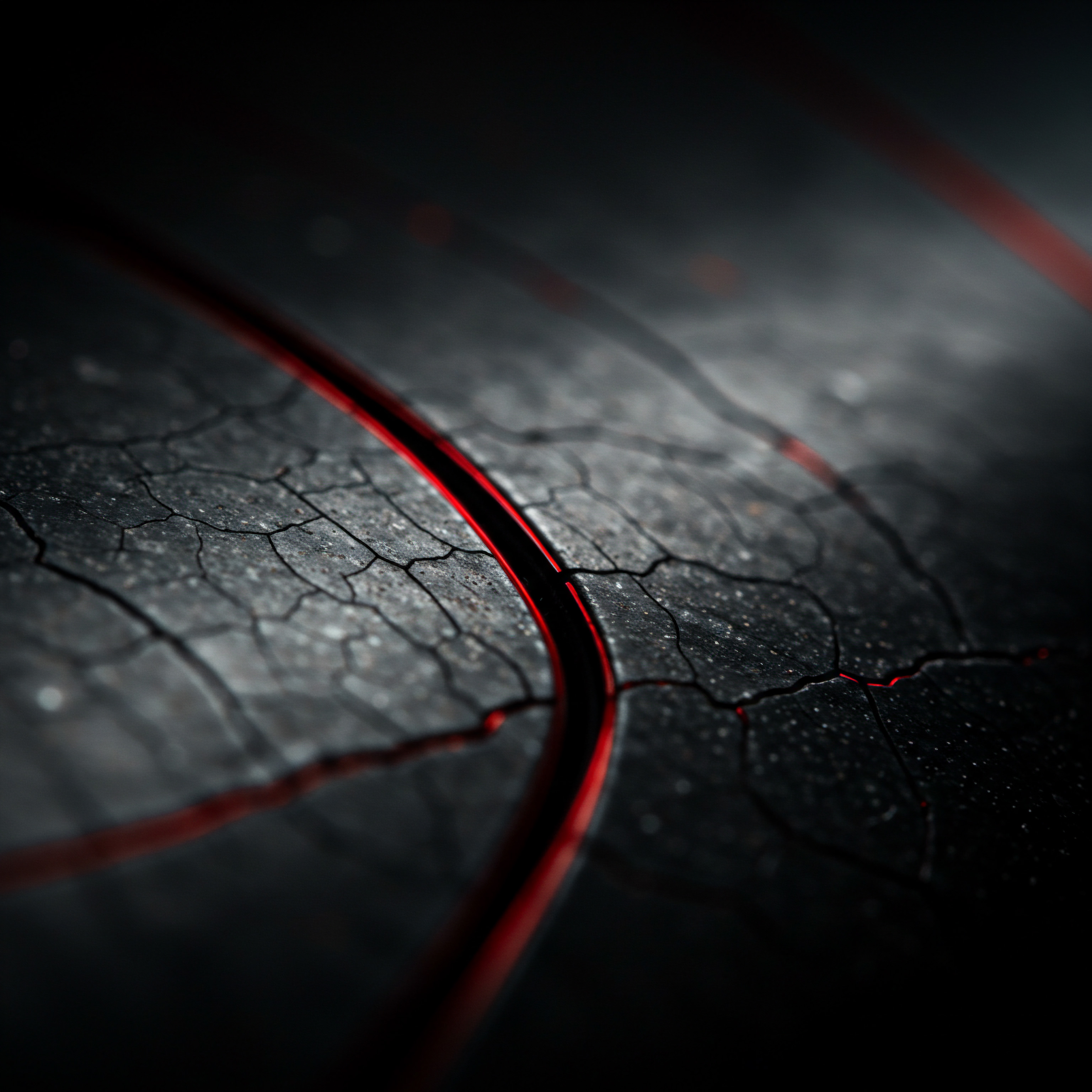 Cracked Concrete Surface Red Lines Implying SMB Business Strategy Problem Solving Growth This image showcases cracked concrete with red lines indicating challenges for a Small Business or SMB's Growth. The surface suggests issues requiring entrepreneurs, and business owners to innovate for success and progress through improvement of technology, service, strategy and market investments. Teams facing these obstacles should focus on planning for scaling, streamlining process with automation and building strong leadership.