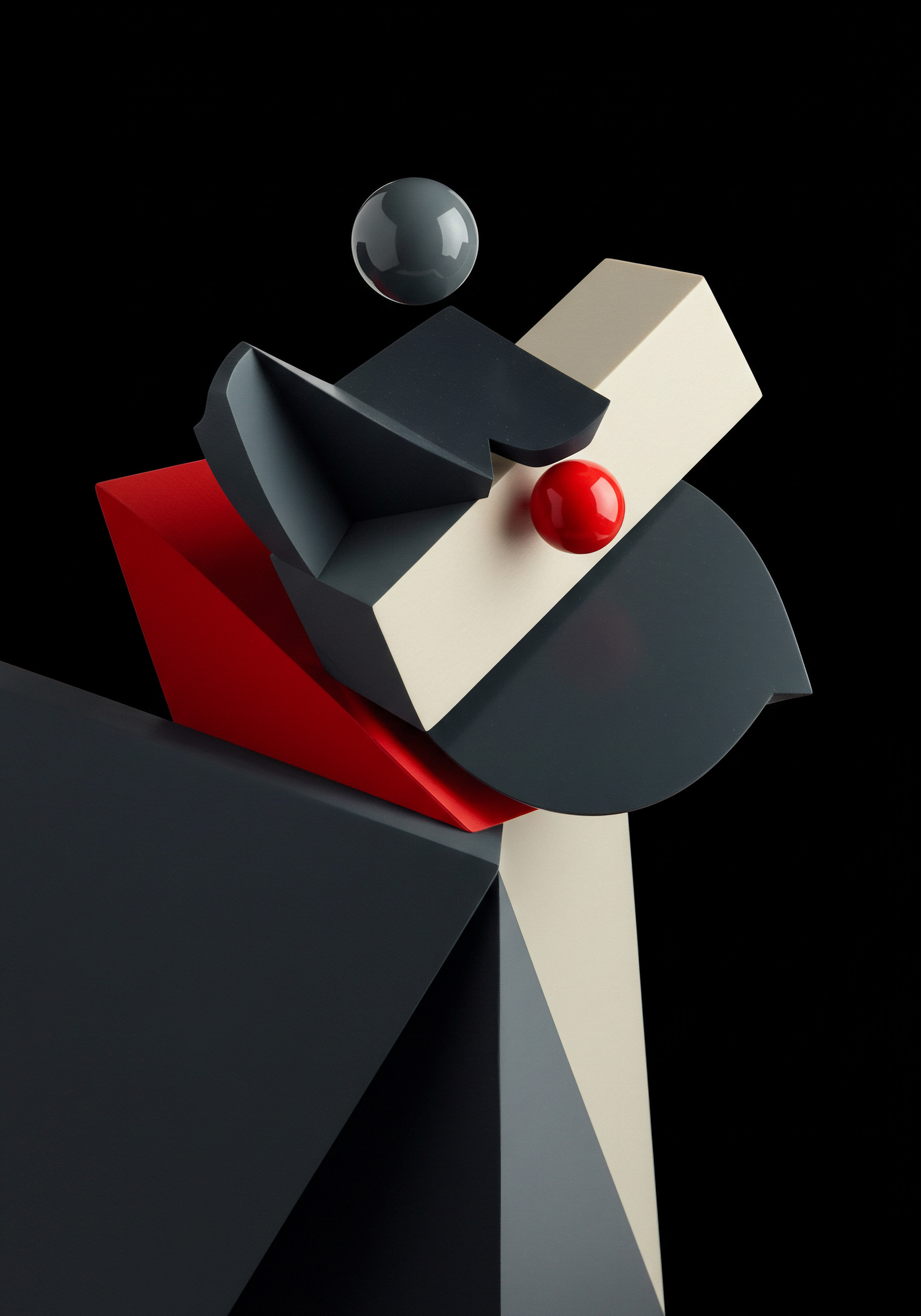 A striking arrangement of geometric shapes features a glossy red sphere, creating a composition relevant to scaling SMB and automation strategies. Ivory cubes and dark slate trapezoids intersect against a solid black backdrop, reflecting modern business implementation for medium businesses. A floating grey sphere adds balance to the display. This could visually represent concepts for startups seeking to build their business. The strategic planning suggests optimized productivity improvements. The art resonates business technology and offers problem solving innovation with a solution orientation for entrepreneurs. Team growth potential connects digital transformation, cloud computing, and streamlined workflows for increased efficiency. It embodies SaaS business automation and a vision for small business investment.