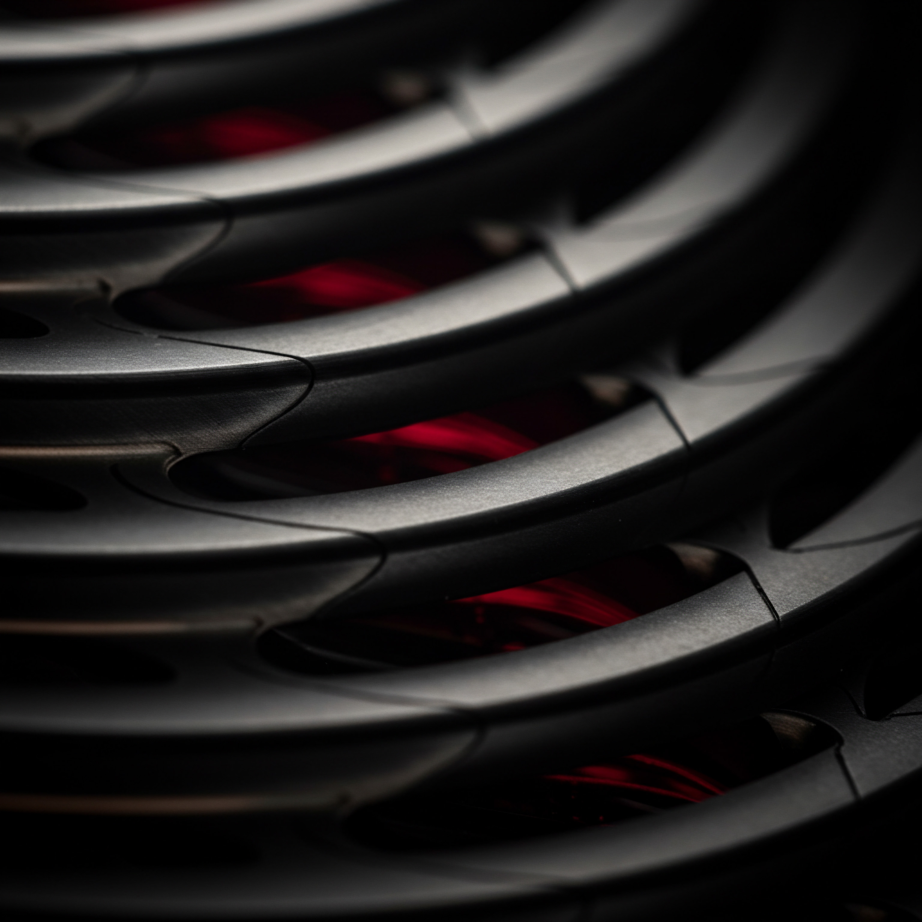 Innovation Redefined Metal Arches Illustrating Streamlined Productivity for SMB Business Owners Metallic arcs layered with deep red tones capture technology innovation and streamlined SMB processes. Automation software represented through arcs allows a better understanding for system workflows, improving productivity for business owners. These services enable successful business strategy and support solutions for sales, growth, and digital transformation across market expansion, scaling businesses, enterprise management and operational efficiency.