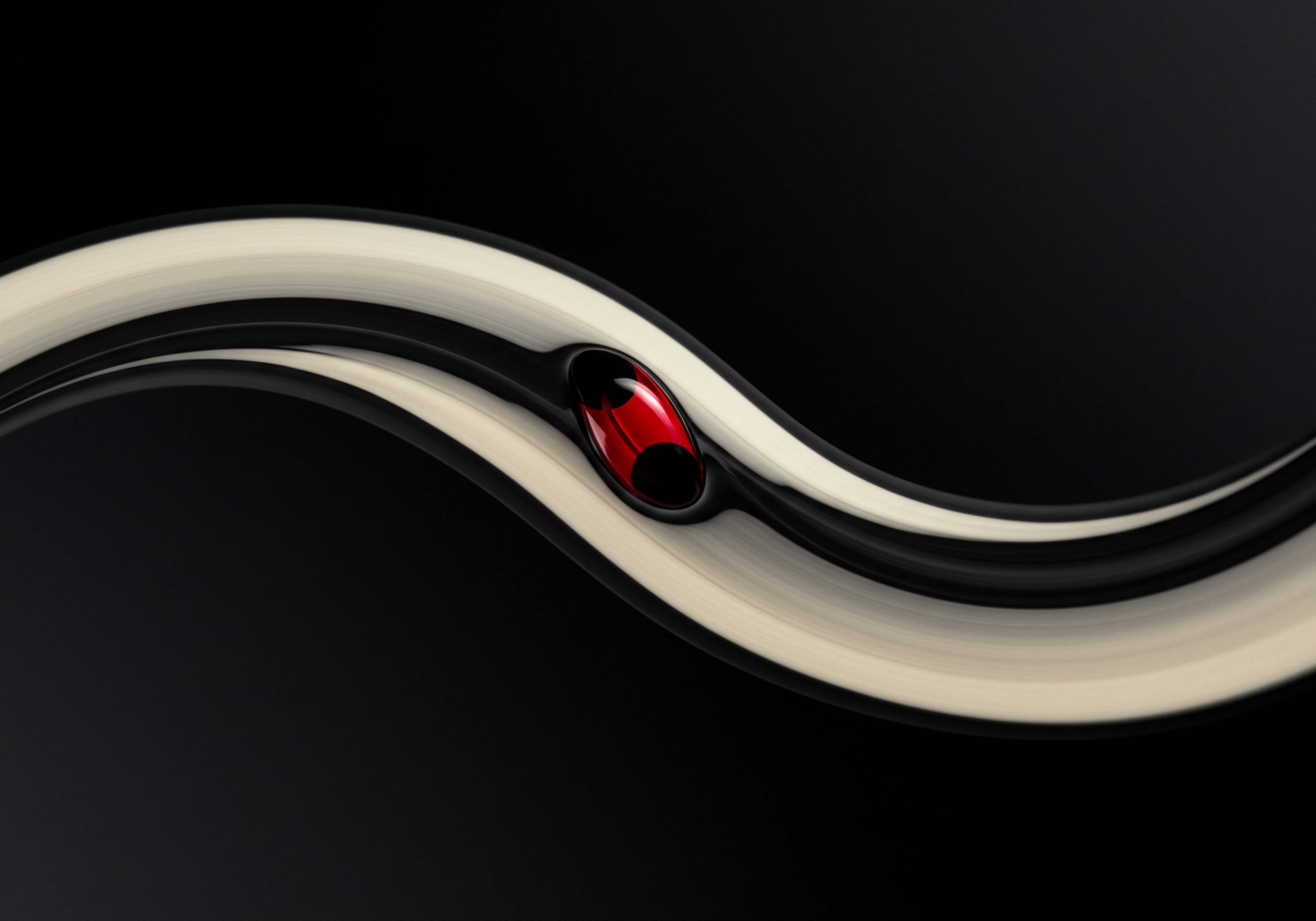 Innovation Trajectory a Smooth Ride for SMB Automation and Business Growth A pathway visualized in an abstract black, cream, and red image illustrates a streamlined approach to SMB automation and scaling a start-up. The central red element symbolizes a company success and strategic implementation of digital tools, enhancing business owners marketing strategy and sales strategy to exceed targets and boost income. The sleek form suggests an efficient workflow within a small business.