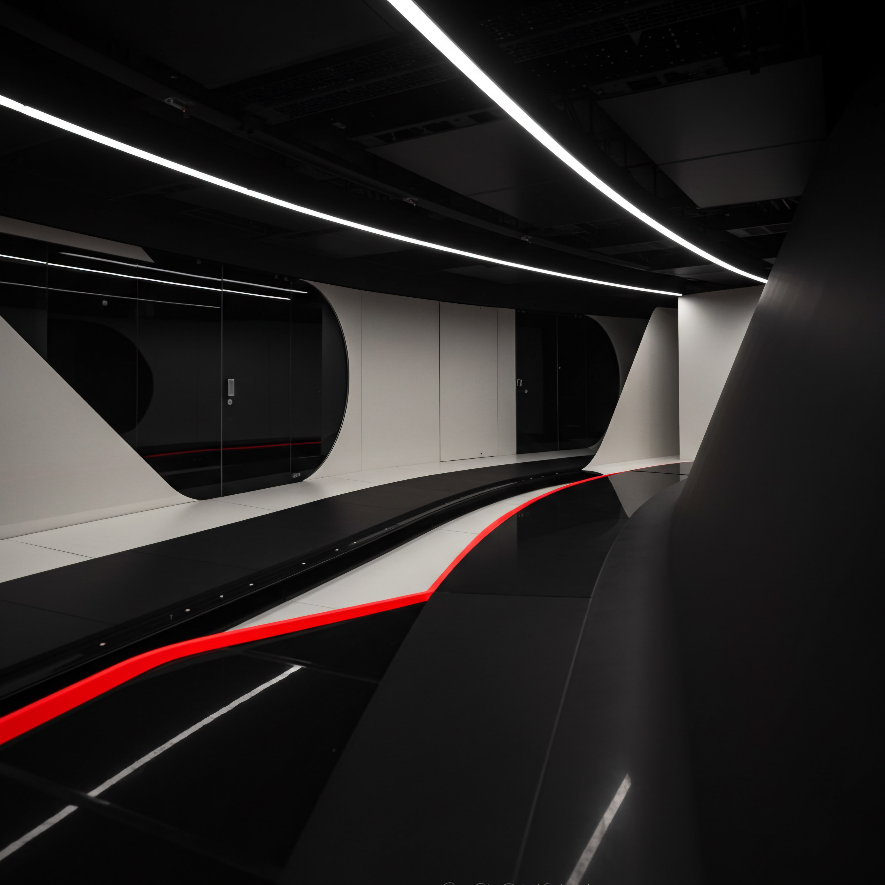The sleek, modern corridor, awash in stark black and white with a vibrant red accent, evokes the streamlined efficiency necessary for small business growth. The setting suggests innovation within a technologically advanced office space, symbolizing the optimization achieved through workflow automation. This resonates deeply with SMB goals to expand their market share. It emphasizes operational efficiency and cost reduction through cutting-edge digital tools, underlining the necessity of technology adoption and digital transformation. Every element—from the futuristic design to the potential workplace atmosphere—speaks to the positive evolution and optimized systems necessary to boost productivity in a dynamic and agile enterprise. The architecture shows the potential of cloud computing, SaaS and business innovation needed by entrepreneurs. It can apply for services, products, or consulting for the growth and scaling strategy. The image signifies opportunity for business owners to scale.