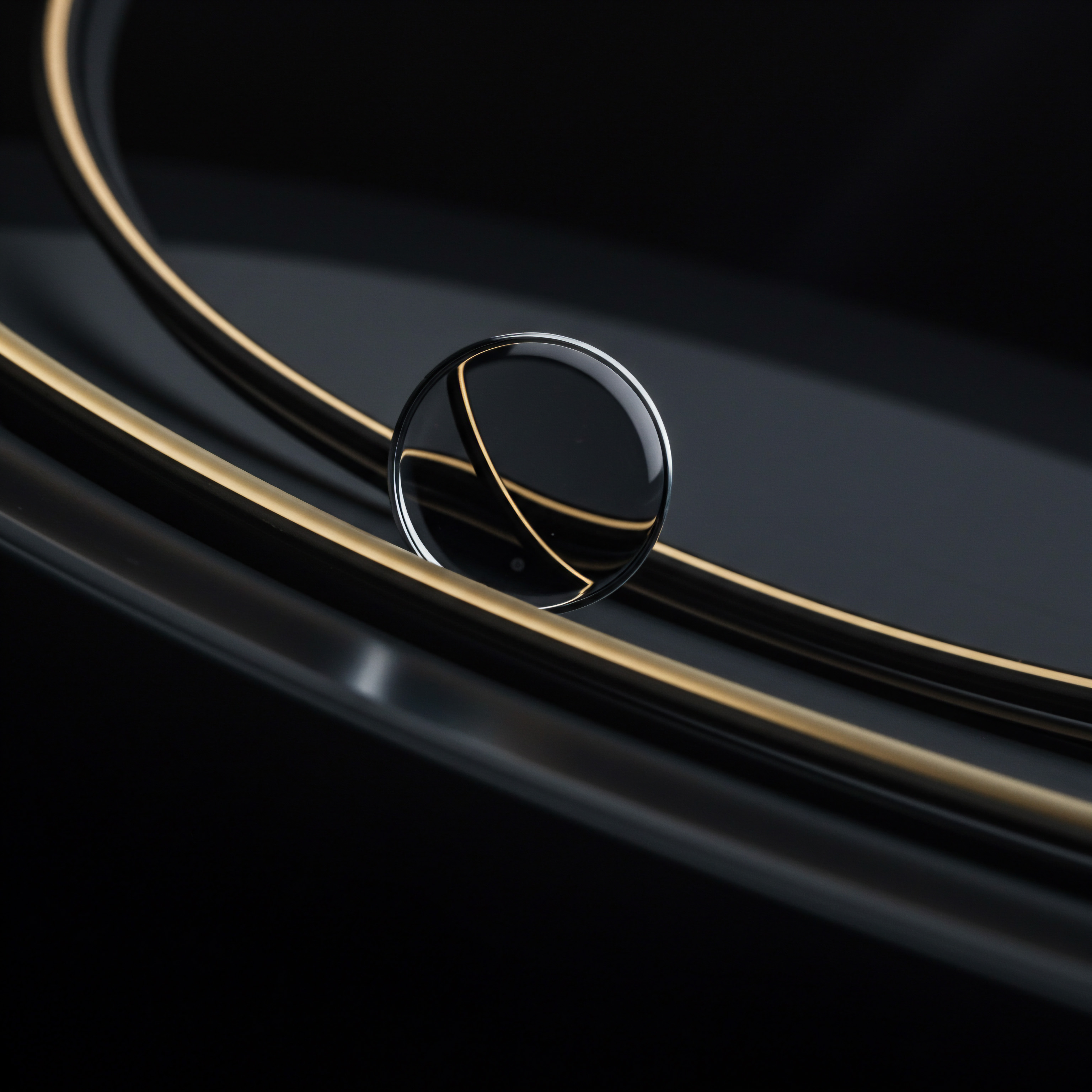 This sleek image portrays a commitment to innovation and scaling in modern enterprise settings. A shining sphere is placed gracefully on dark flowing bands, evoking ideas of streamlining operational processes and harnessing technology. Ideal for forward-thinking entrepreneurs or business owners striving for scalable success and growth, this composition is a visual of goals achieved through digital strategy and workflow optimization.