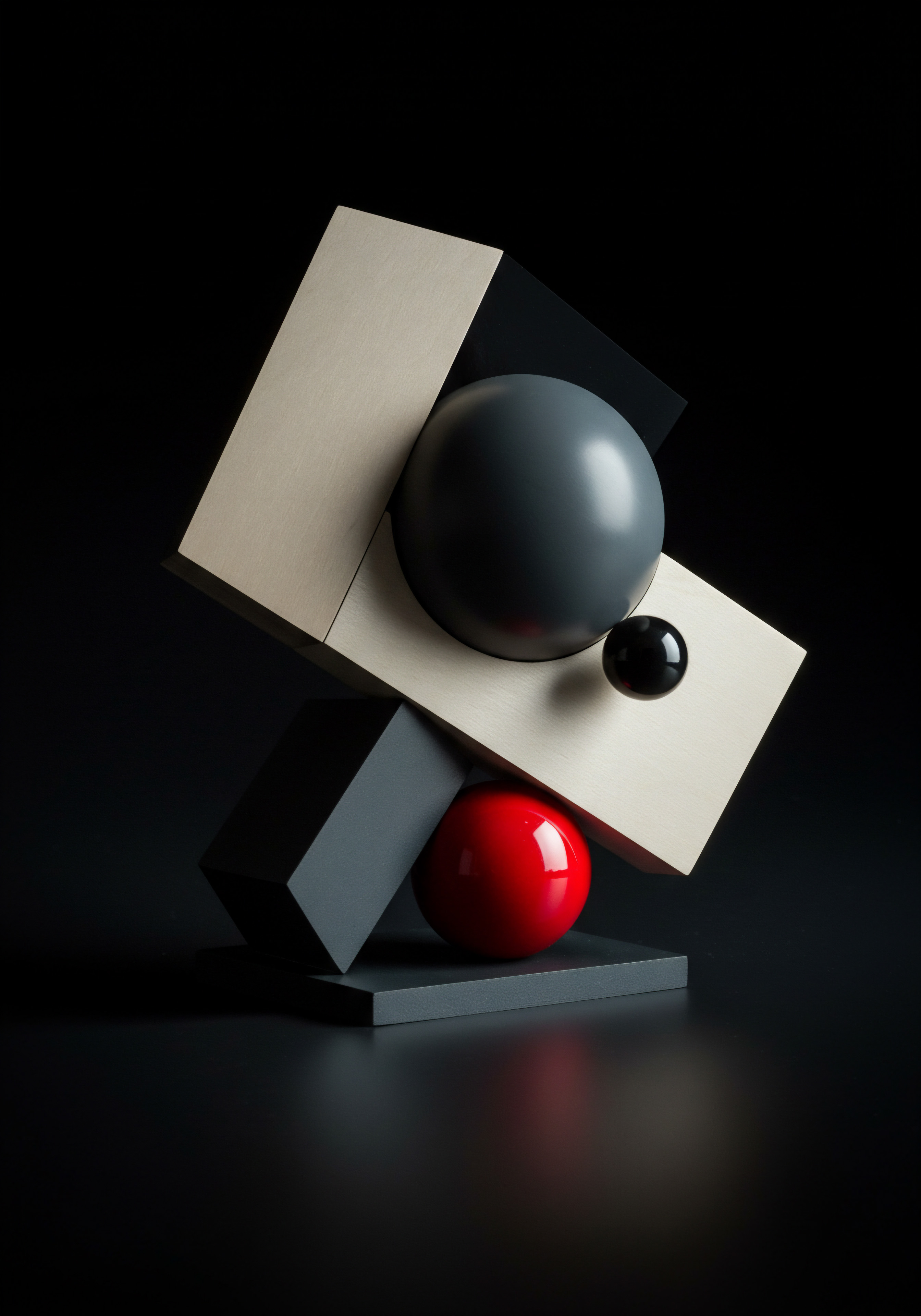 Modern SMB Business Scaling Cubes and Spheres Concept for Growth Planning Cubes and spheres converge, a digital transformation tableau for scaling business. Ivory blocks intersect black planes beside gray spheres, suggesting modern solutions for today’s SMB and their business owners, offering an optimistic glimpse into their future. The bright red sphere can suggest sales growth fueled by streamlined processes, powered by innovative business technology.