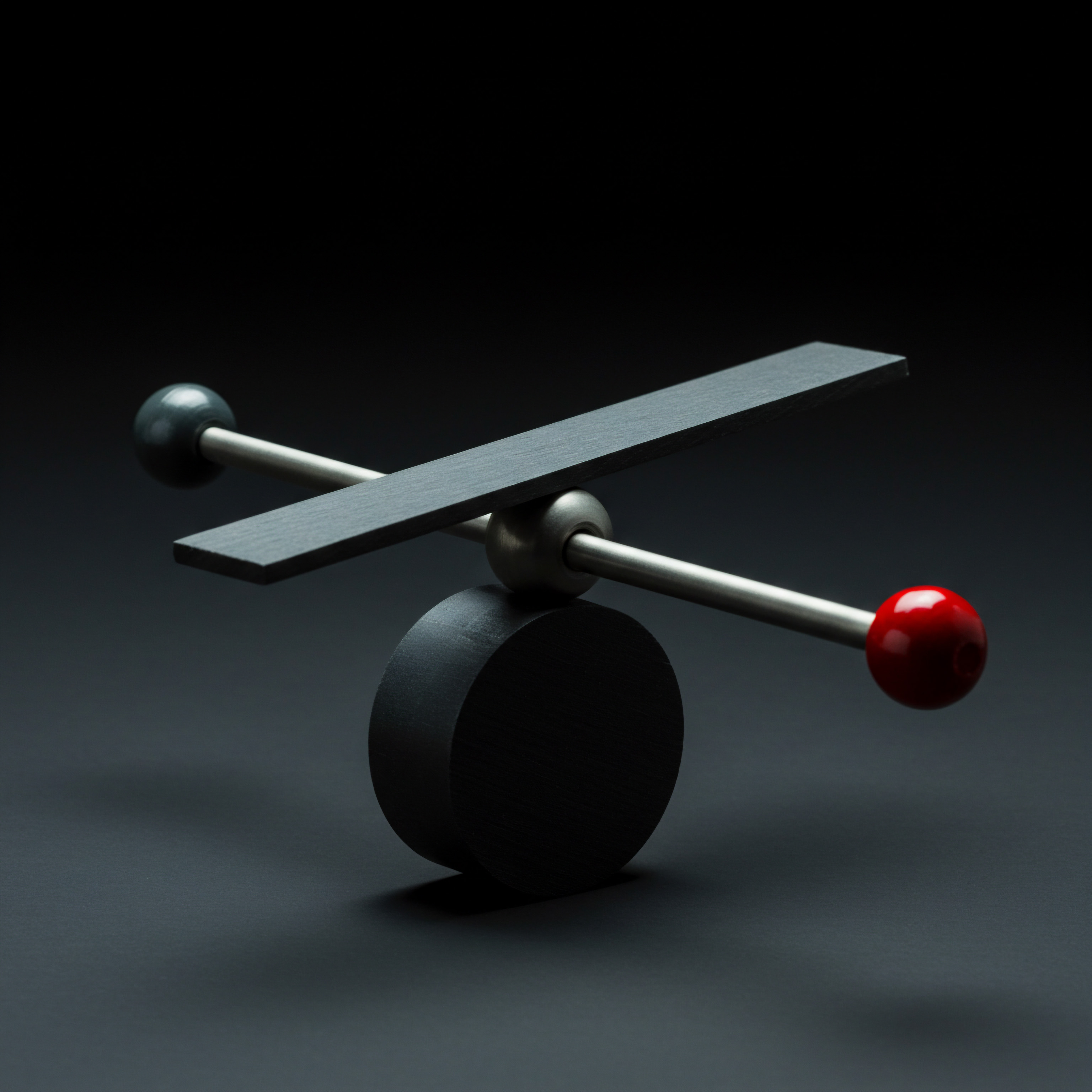 Precision Balance Business Strategy A Symbolic Representation of Scaling Small Businesses This visually arresting sculpture represents business scaling strategy vital for SMBs and entrepreneurs. Poised in equilibrium, it symbolizes careful management, leadership, and optimized performance. Balancing gray and red spheres at opposite ends highlight trade industry principles and opportunities to create advantages through agile solutions, data driven marketing and technology trends.