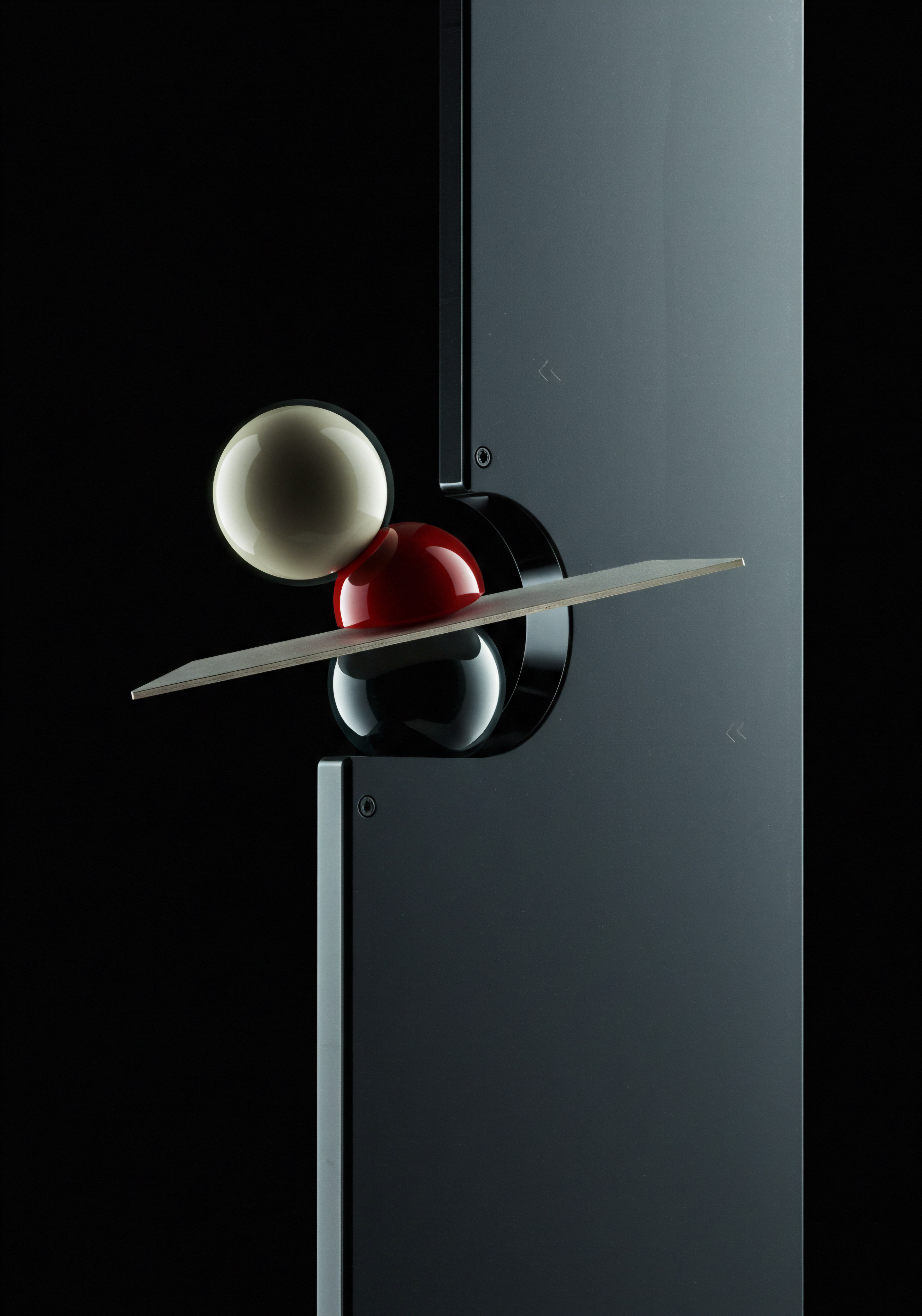 The arrangement of three spheres a creamy white sphere sitting above a shiny red sphere which is supported by a reflective black sphere hints at automated scaling for a small to medium business The entire assembly rests on a slim metallic platform projecting from a matte dark blue panel The dark setting emphasizes the importance of balance like streamlined business operations achieved through automation strategies The spheres symbolize crucial elements growth performance and achievement A successful scale up involves maintaining equilibrium as a small business enterprise navigates towards building a substantial firm A clear vision strategic planning and efficient management support this advancement This abstract yet hopeful view represents future opportunities and scalable development essential for a successful SMB transition and long term organizational goals