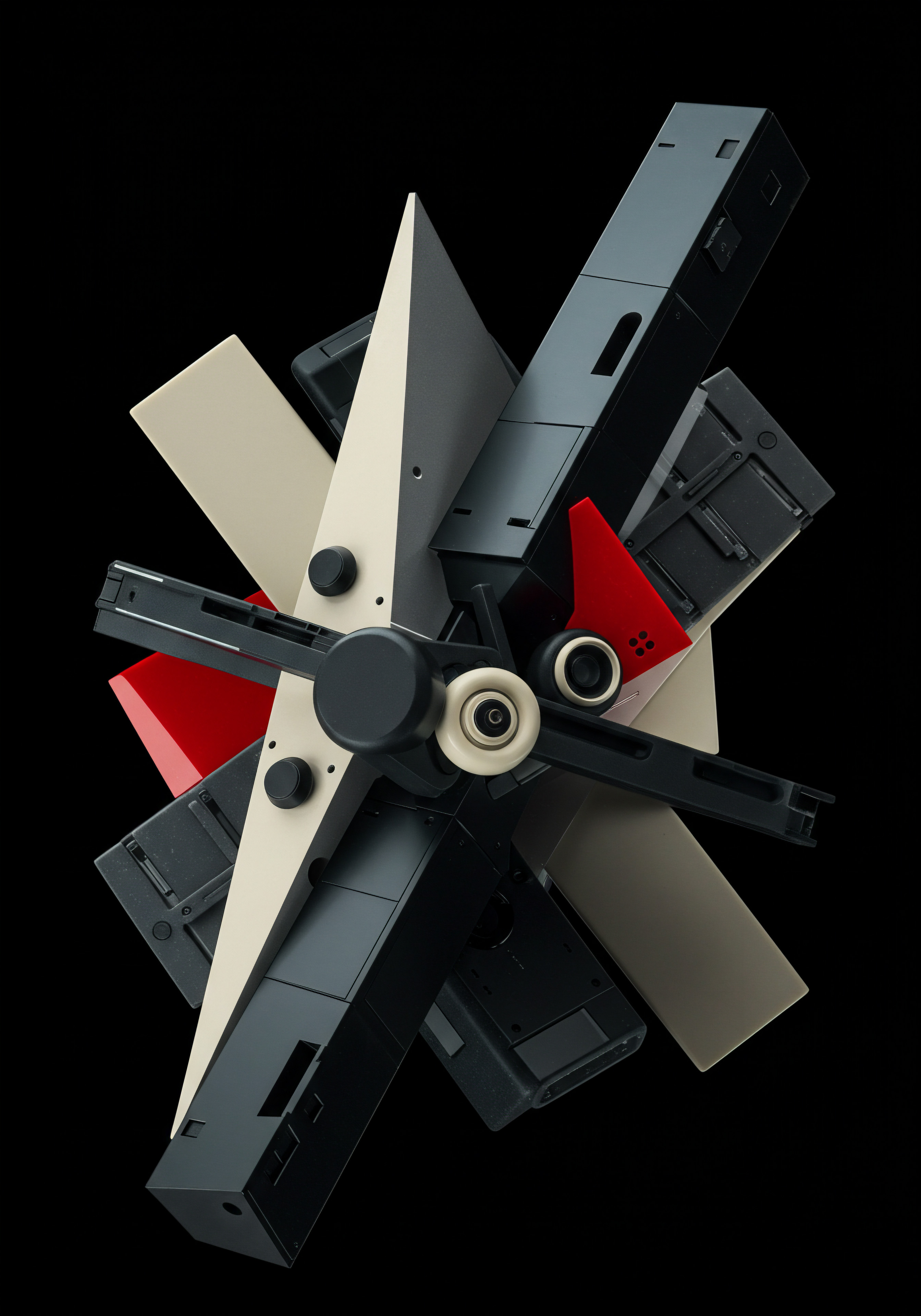 Strategic Scale A Colorful Abstraction Representing SMB Growth Automation and Digital Transformation An array of geometric shapes combines to embody the core elements of SMB expansion including automation and technological progress. Shades of gray black and cream represent various business functions complemented by touches of red signaling urgent action for process refinement. The arrangement captures innovation business growth reflecting key areas like efficiency teamwork and problem solving.