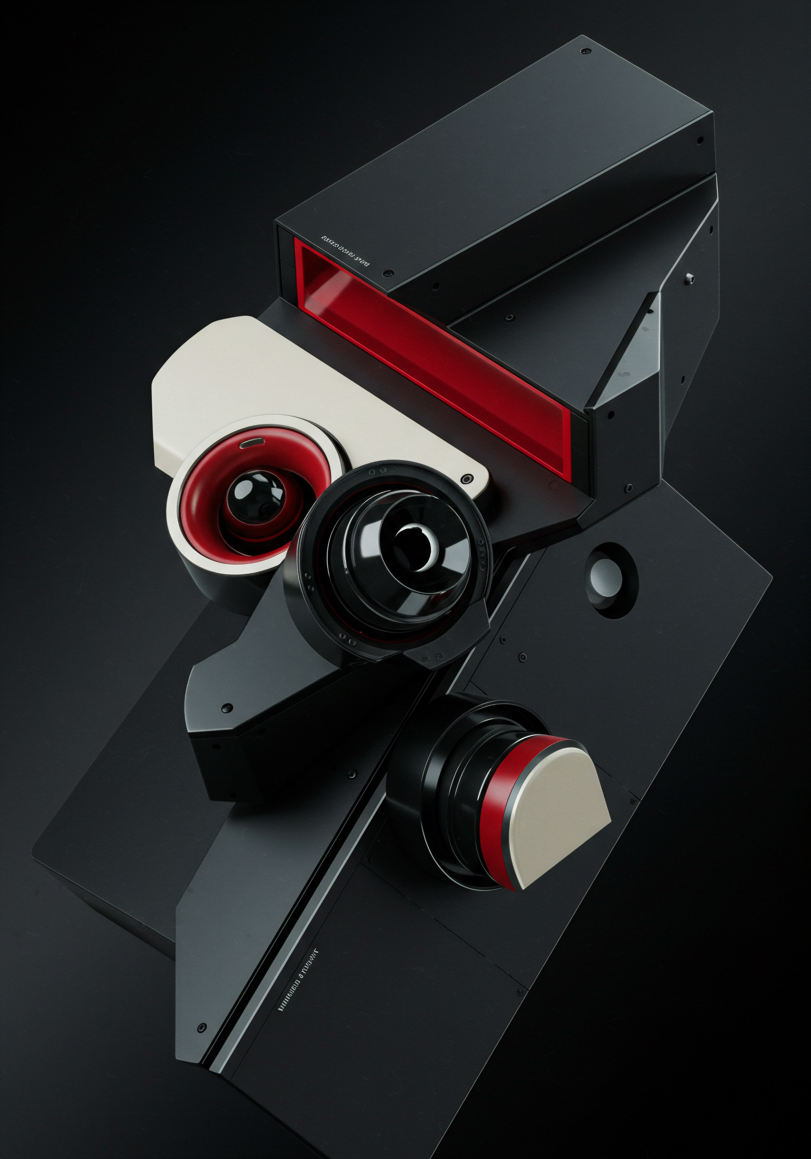 Visualizing Small Business Technology A Streamlined System for Modern Growth Strategy A minimalist image represents a technology forward SMB poised for scaling and success. Geometric forms in black, red, and beige depict streamlined process workflow. It shows technological innovation powering efficiency gains from Software as a Service solutions leading to increased revenue and expansion into new markets.